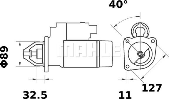 MAHLE MS 548 - Стартер unicars.by