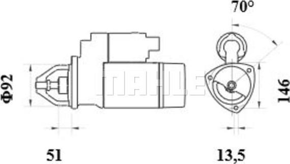 MAHLE MS 585 - Стартер unicars.by