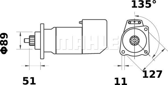 MAHLE MS 587 - Стартер unicars.by