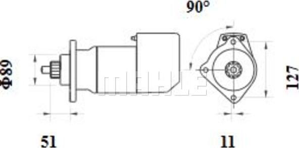 MAHLE MS 530 - Стартер unicars.by