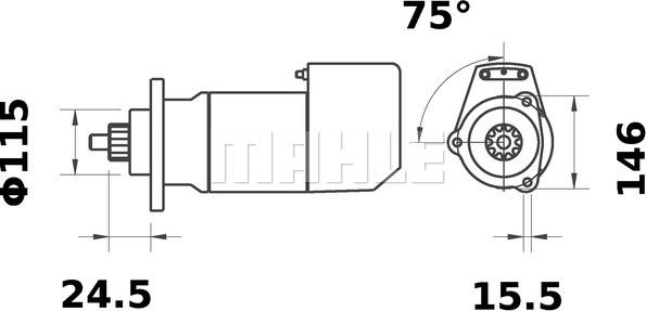 MAHLE MS 533 - Стартер unicars.by