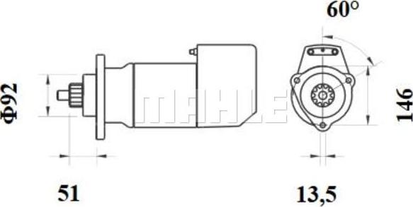 MAHLE MS 537 - Стартер unicars.by