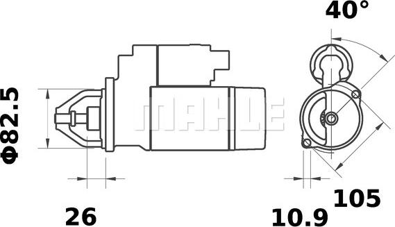 MAHLE MS 641 - Стартер unicars.by