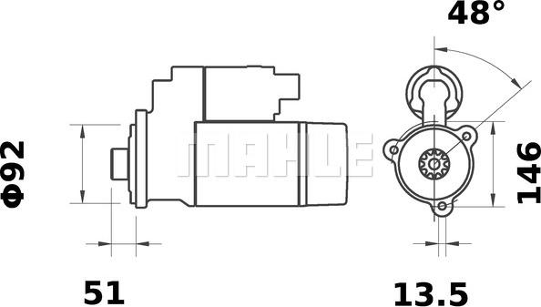 MAHLE MS 64 - Стартер unicars.by