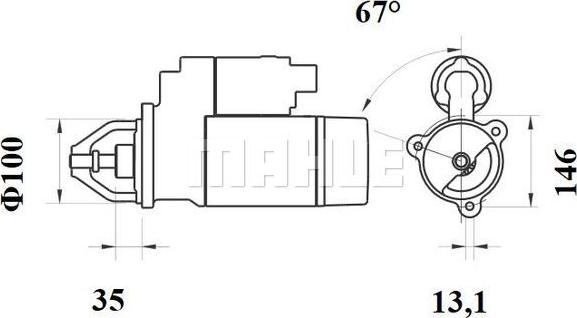 MAHLE MS 620 - Стартер unicars.by