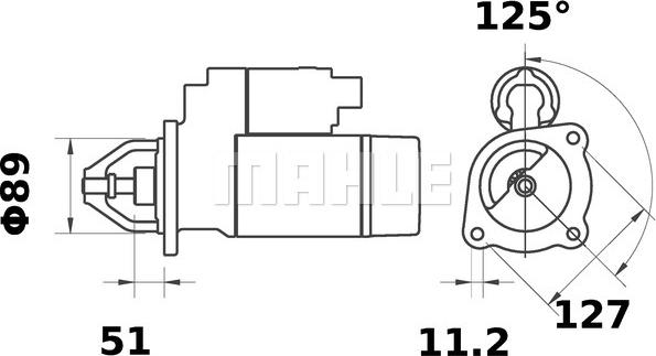 MAHLE MS 199 - Стартер unicars.by