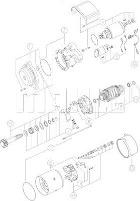 MAHLE MS 425 - Стартер unicars.by