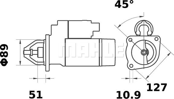 MAHLE MS 18 - Стартер unicars.by