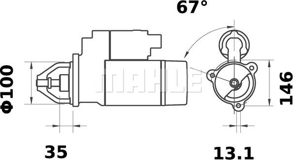 MAHLE MS 360 - Стартер unicars.by