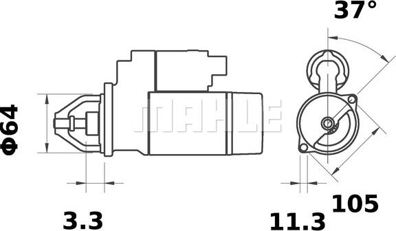 MAHLE MS 131 - Стартер unicars.by