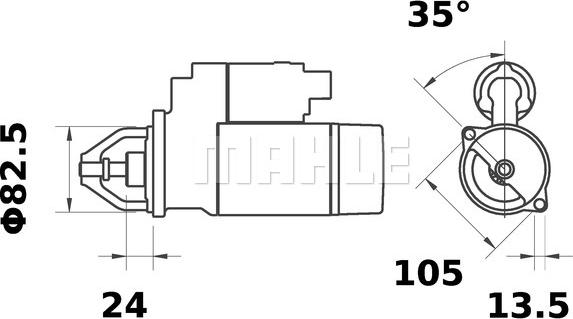 MAHLE MS 137 - Стартер unicars.by