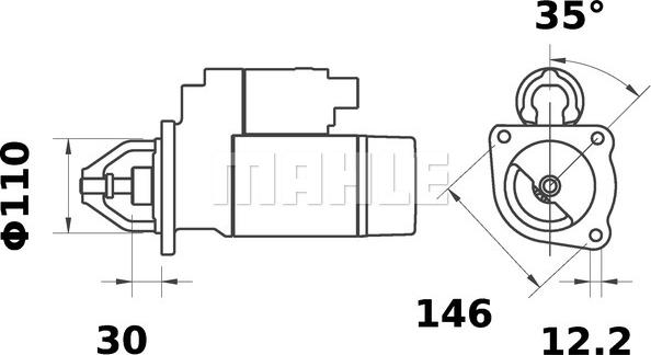 MAHLE MS 13 - Стартер unicars.by