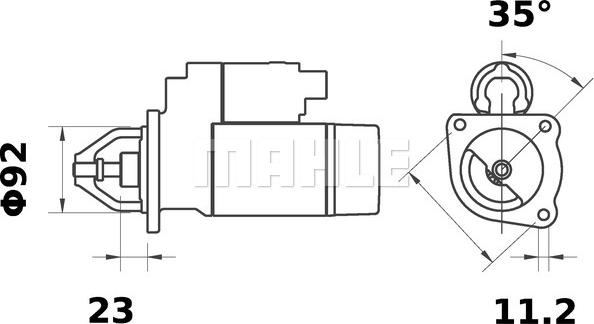 MAHLE MS 129 - Стартер unicars.by