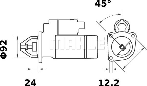 MAHLE MS 12 - Стартер unicars.by