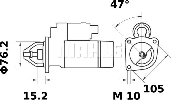 MAHLE MS 179 - Стартер unicars.by