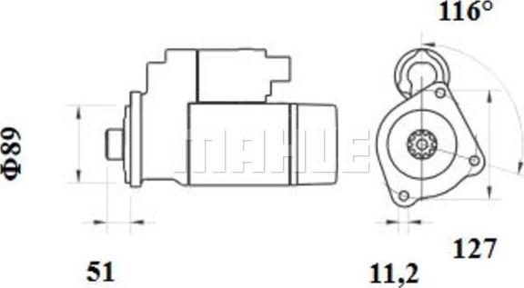 MAHLE MS 891 - Стартер unicars.by