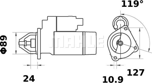 MAHLE MS 84 - Стартер unicars.by