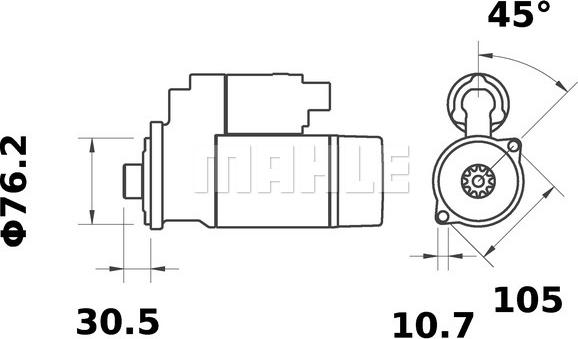 MAHLE MS 359 - Стартер unicars.by