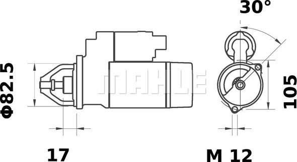 MAHLE MS 82 - Стартер unicars.by