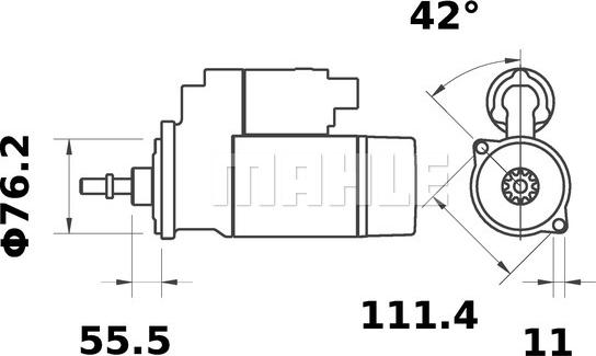 MAHLE MS 306 - Стартер unicars.by