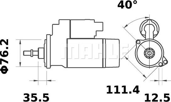 MAHLE MS 302 - Стартер unicars.by