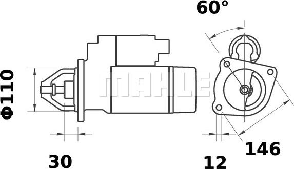 MAHLE MS 389 - Стартер unicars.by