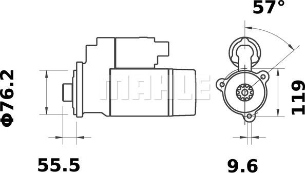 MAHLE MS 384 - Стартер unicars.by