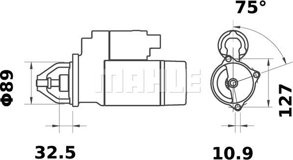 MAHLE MS 333 - Стартер unicars.by