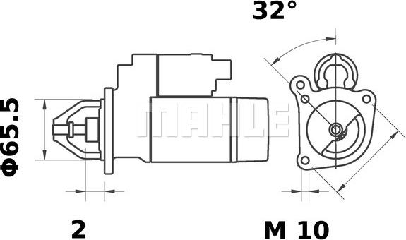 MAHLE MS 375 - Стартер unicars.by