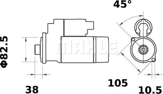 MAHLE MS 293 - Стартер unicars.by