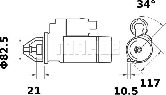 MAHLE MS 218 - Стартер unicars.by