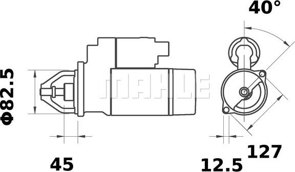 MAHLE MS 285 - Стартер unicars.by