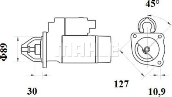 MAHLE MS 287 - Стартер unicars.by