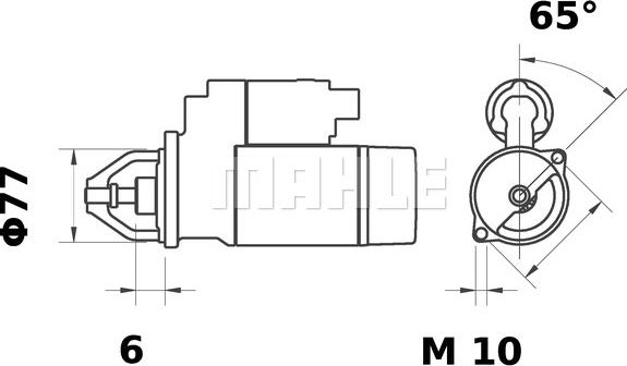 MAHLE MS 233 - Стартер unicars.by