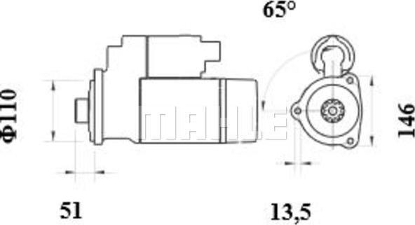 MAHLE MS 759 - Стартер unicars.by