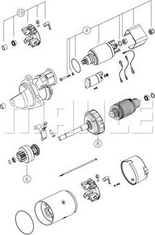 MAHLE MS 767 - Стартер unicars.by