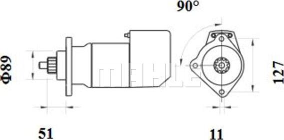 MAHLE MS 701 - Стартер unicars.by