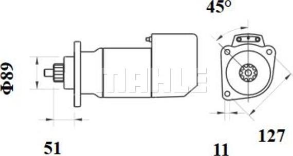 MAHLE MS 702 - Стартер unicars.by