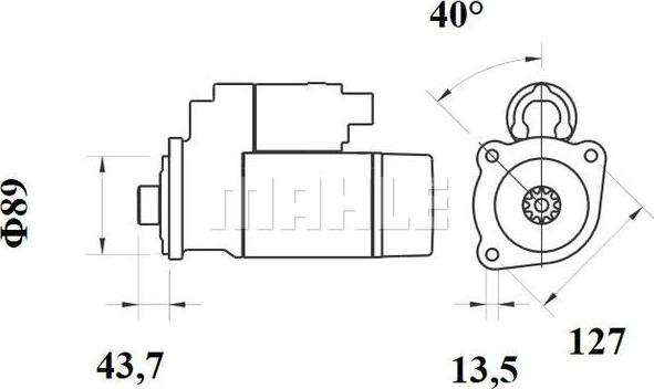 MAHLE MS 782 - Стартер unicars.by