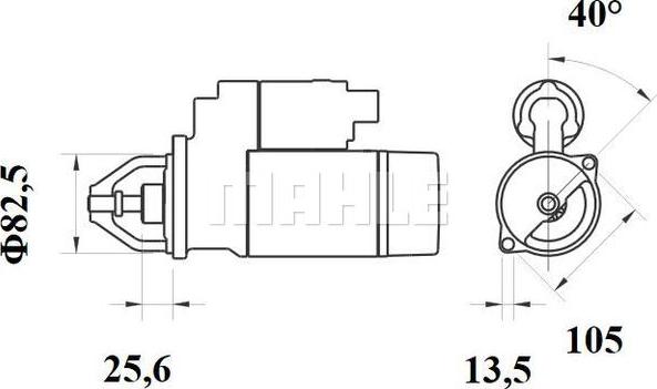 MAHLE MS 737 - Стартер unicars.by