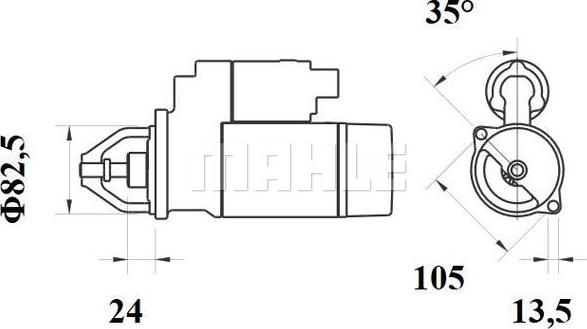 MAHLE MS 725 - Стартер unicars.by