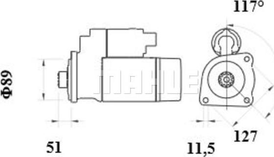 MAHLE MS 775 - Стартер unicars.by