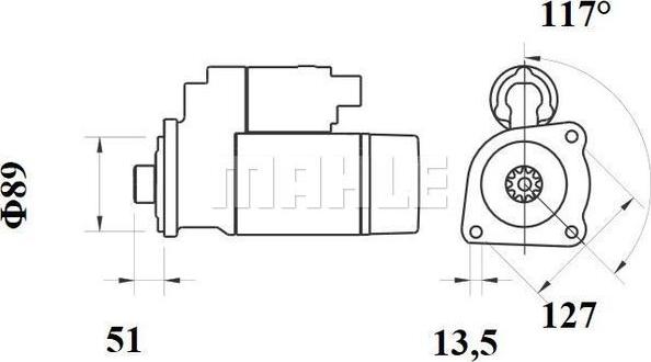 MAHLE MS 775 - Стартер unicars.by