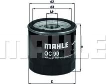 MAHLE OC 90 - Масляный фильтр unicars.by