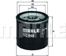 MAHLE OC 988 - Масляный фильтр unicars.by