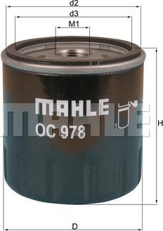 MAHLE OC 978 - Масляный фильтр unicars.by