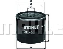 MAHLE OC 458 - Масляный фильтр unicars.by