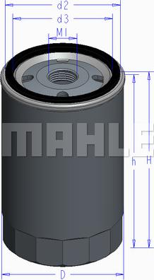 MAHLE OC 489 - Масляный фильтр unicars.by