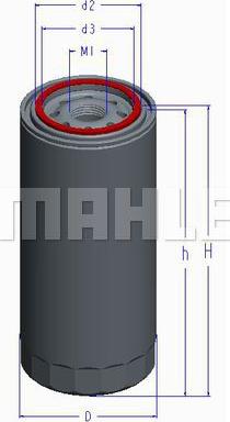 MAHLE OC 597 - Масляный фильтр unicars.by