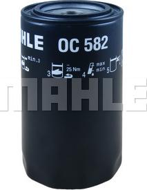 MAHLE OC 582 - Масляный фильтр unicars.by